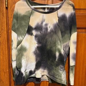 Stylish Tie-Dye Long Sleeve Sweater